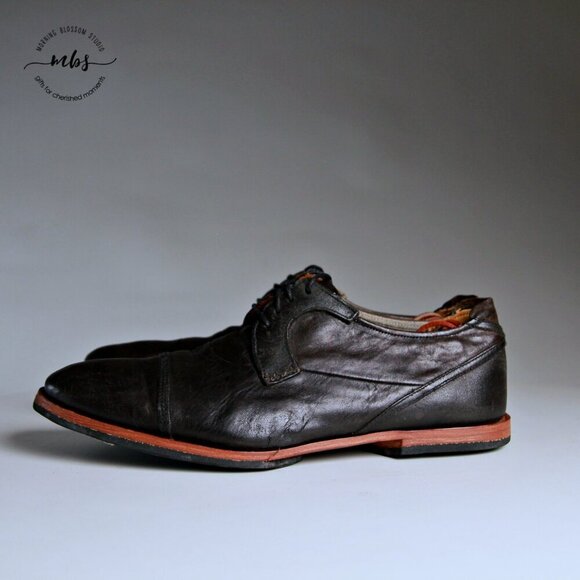 Timberland Wodehouse Leather Cap Toe Derby Shoes in Black Men Size 8